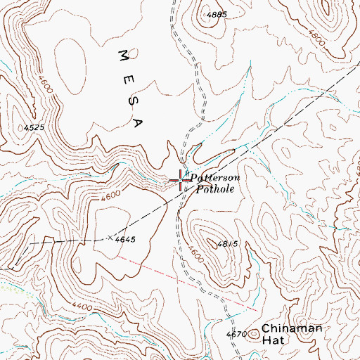 Topographic Map of Patterson Pothole, TX