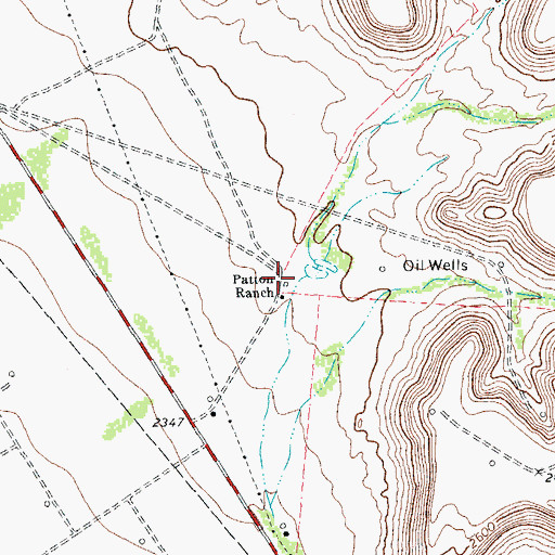 Topographic Map of Patton Ranch, TX