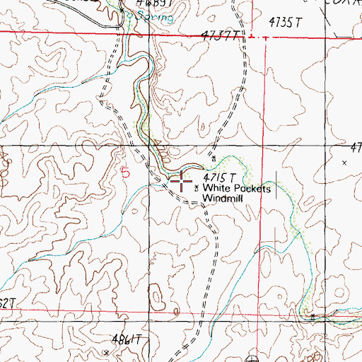 Topographic Map of White Pockets Windmill, AZ