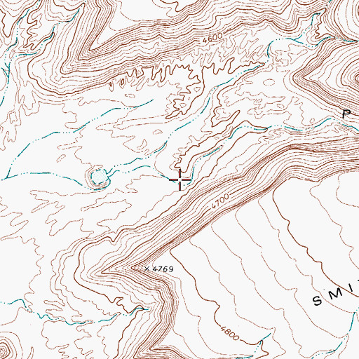 Topographic Map of Pear Canyon, TX