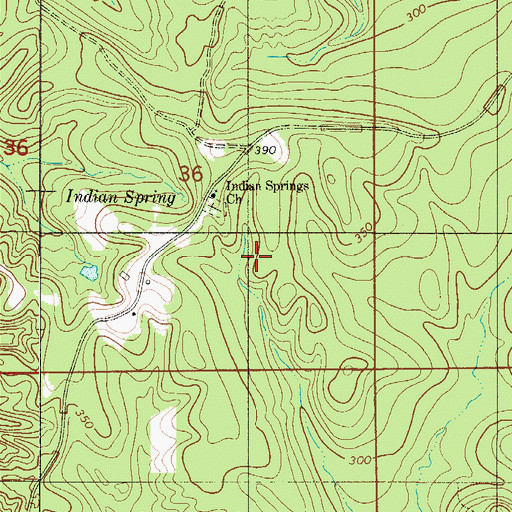 Topographic Map of Brantley Gin (historical), AL