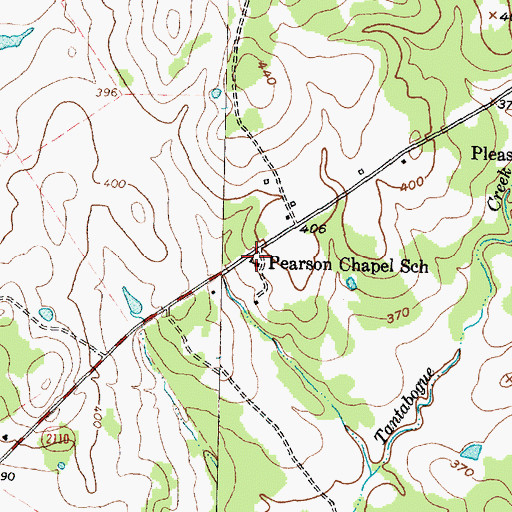 Topographic Map of Pearson Chapel School, TX