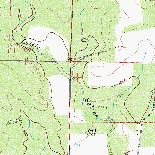 Topographic Map of Pecan Creek, TX