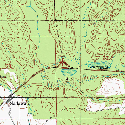 Topographic Map of Camden Junction, AL