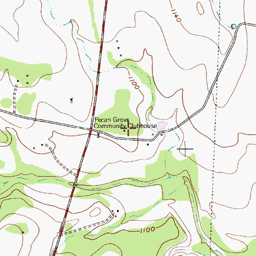 Topographic Map of Pecan Grove Community Clubhouse, TX