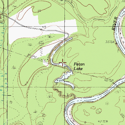 Topographic Map of Pecan Lake, TX