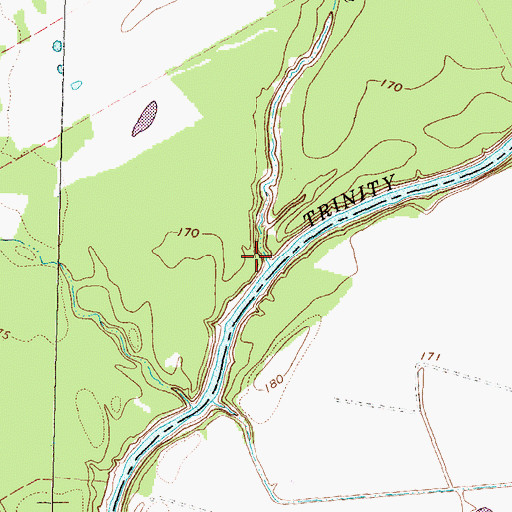 Topographic Map of Pecan Slough, TX