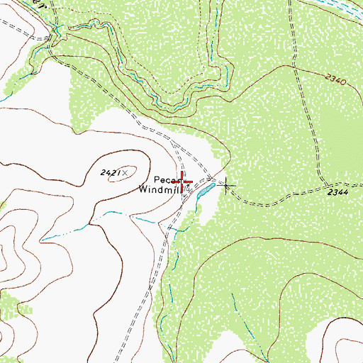 Topographic Map of Pecan Windmill, TX