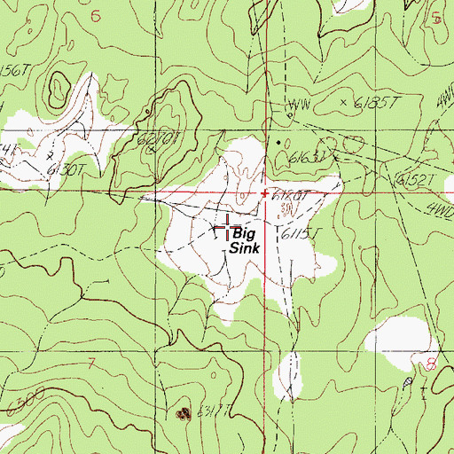 Topographic Map of Big Sink, AZ