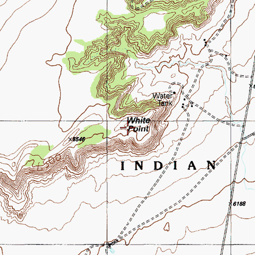 Topographic Map of White Point, AZ