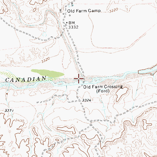 Topographic Map of Pedarosa Creek, TX