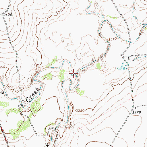 Topographic Map of Pedrosa Creek, TX
