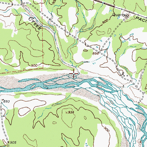 Topographic Map of Pennington Creek, TX