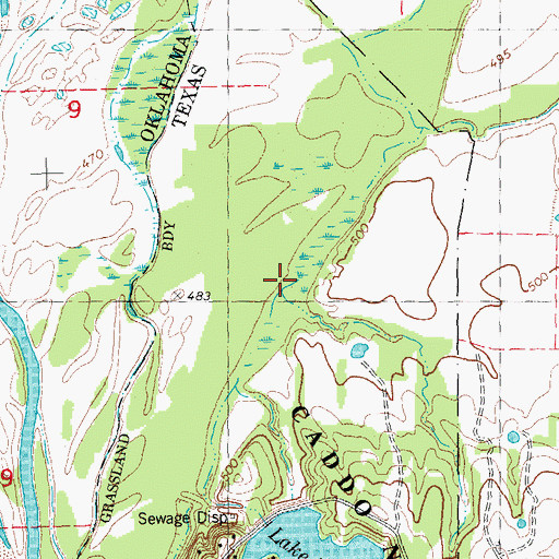 Topographic Map of Peppercamp Creek, TX