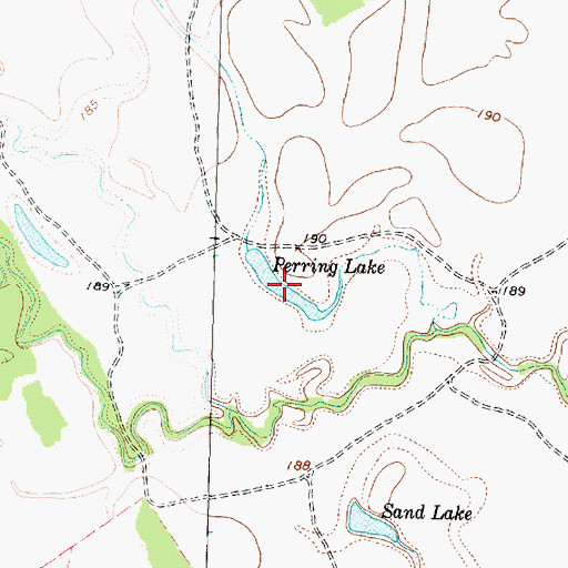 Topographic Map of Perring Lake, TX