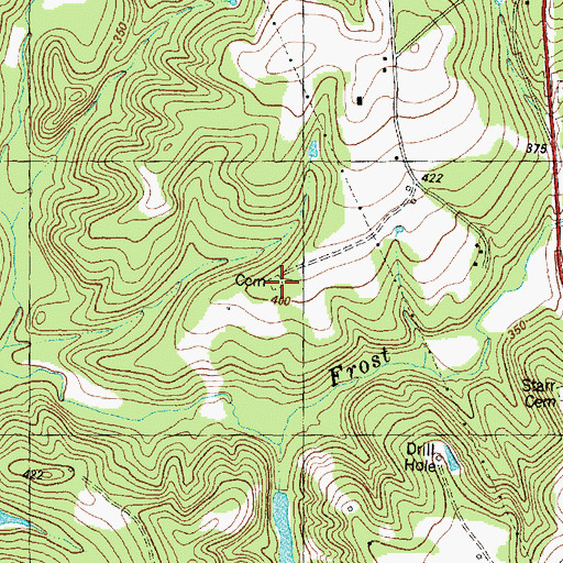 Topographic Map of Perry Starr Cemetery, TX