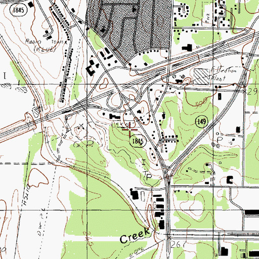Topographic Map of Perry-Clay Cemetery, TX