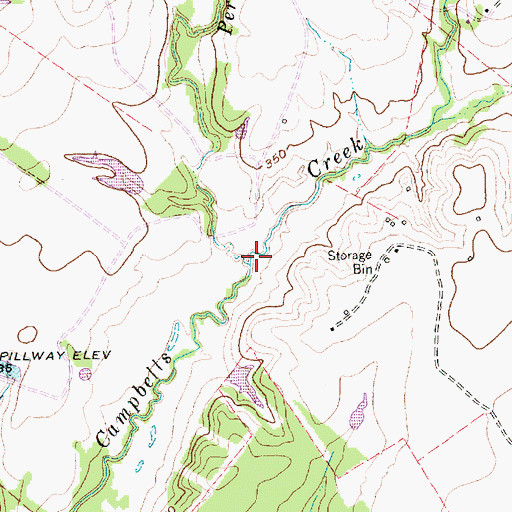 Topographic Map of Persimmon Creek, TX