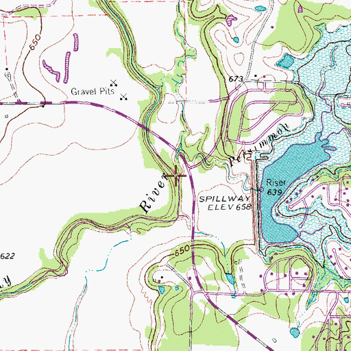 Topographic Map of Persimmon Creek, TX