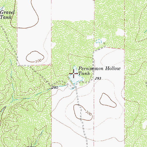 Topographic Map of Persimmon Hollow Tank, TX
