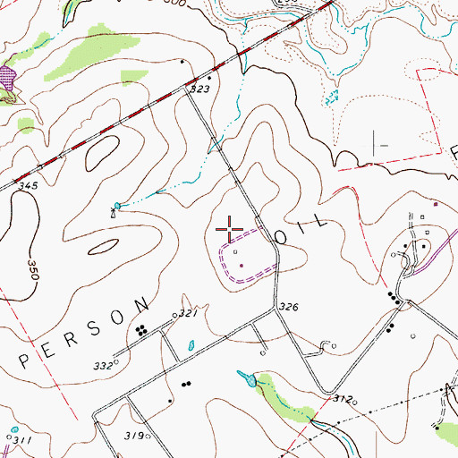 Topographic Map of Person Oil Field, TX