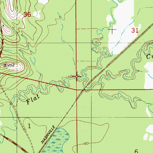 Topographic Map of Dailey Creek, AL