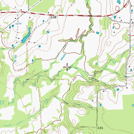 Topographic Map of Peters Creek, TX