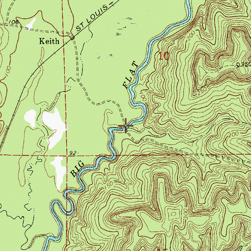 Topographic Map of Davis Bridge, AL