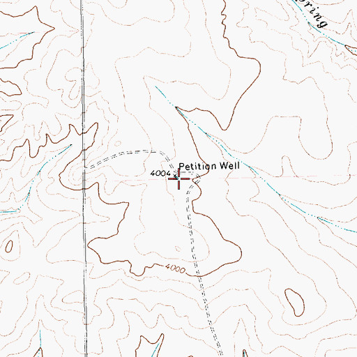 Topographic Map of Petition Well, TX