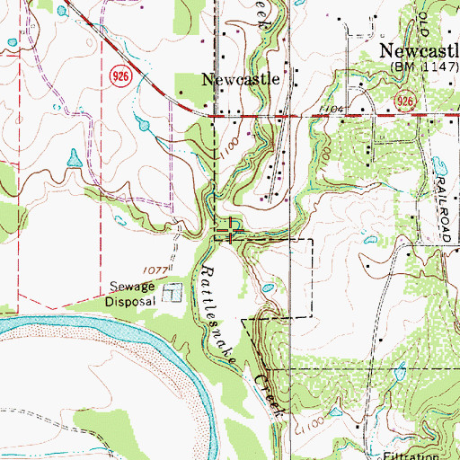 Topographic Map of Peveler Creek, TX