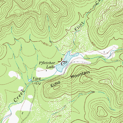 Topographic Map of Pfletcher Lake, TX