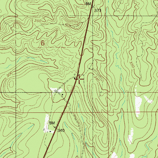 Topographic Map of Emmanuel Church (historical), AL