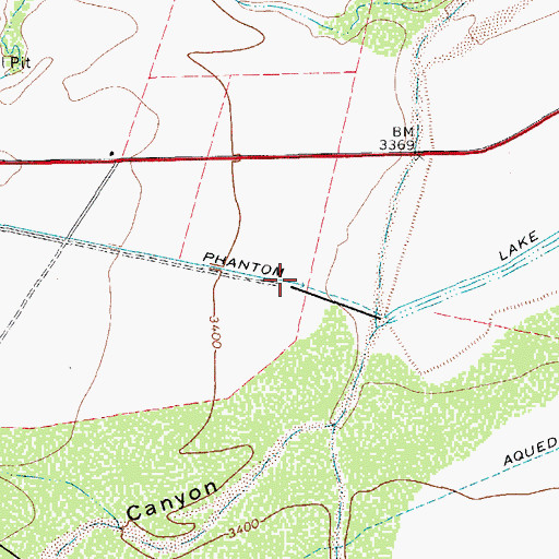 Topographic Map of Phantom Lake Canal, TX