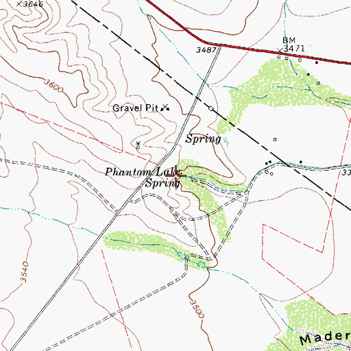 Topographic Map of Phantom Lake Spring, TX
