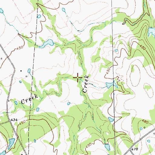 Topographic Map of Phifer Creek, TX