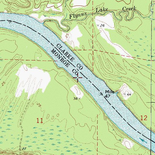 Topographic Map of English Landing (historical), AL