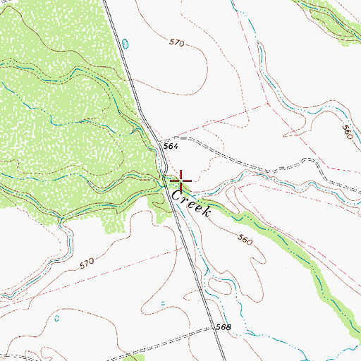 Topographic Map of Picosa Creek, TX
