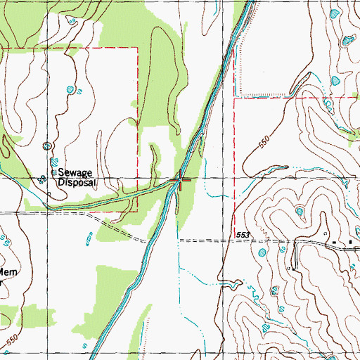 Topographic Map of Pig Branch, TX