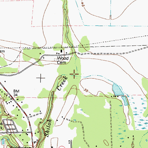 Topographic Map of Pignut Gully, TX