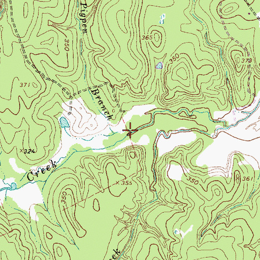 Topographic Map of Pigpen Branch, TX