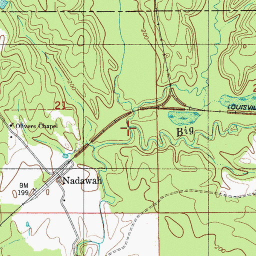 Topographic Map of Galley Creek, AL