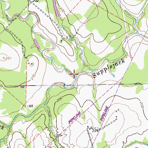 Topographic Map of Pilot Grove Branch, TX