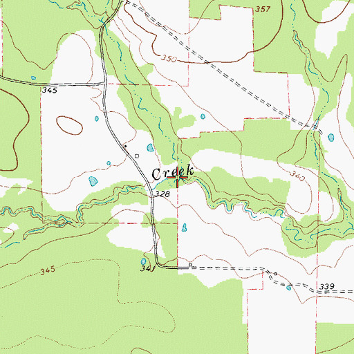 Topographic Map of Pine Branch, TX