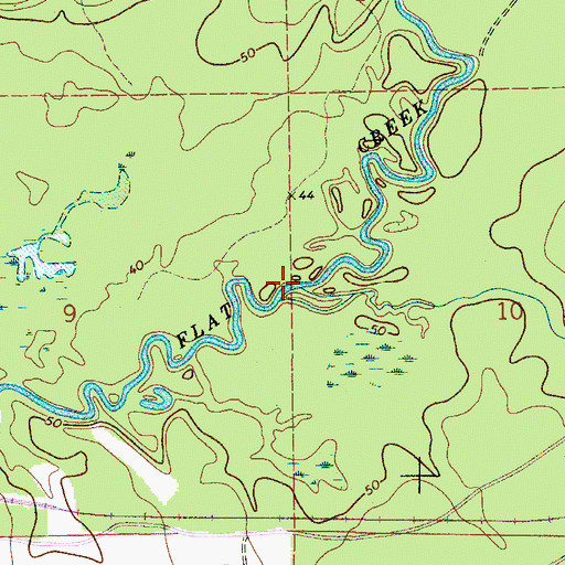 Topographic Map of Gray Creek, AL