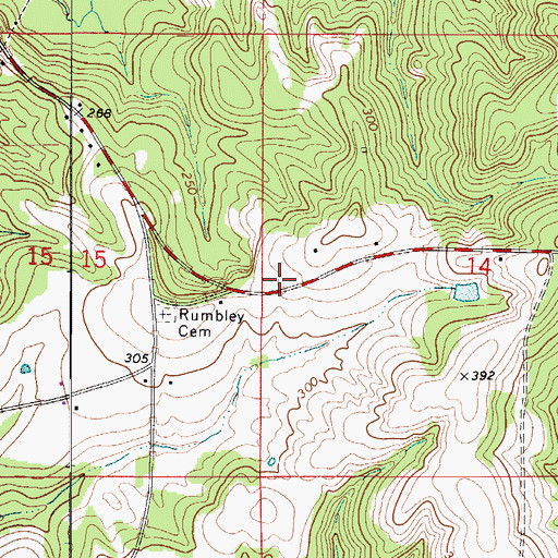 Topographic Map of Greenfield School (historical), AL