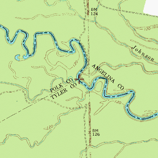 Topographic Map of Piney Creek, TX