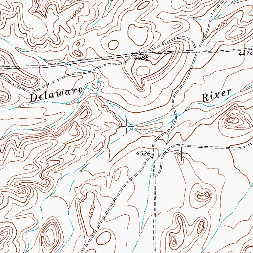 Topographic Map of Pion Canyon, TX
