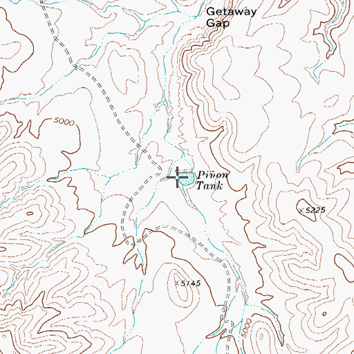 Topographic Map of Pion Tank, TX