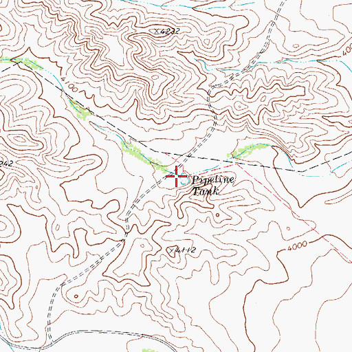 Topographic Map of Pipeline Tank, TX