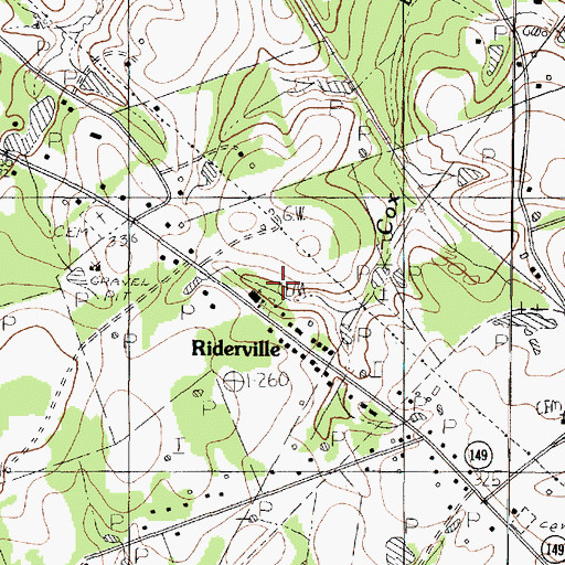 Topographic Map of Pisgah Church, TX